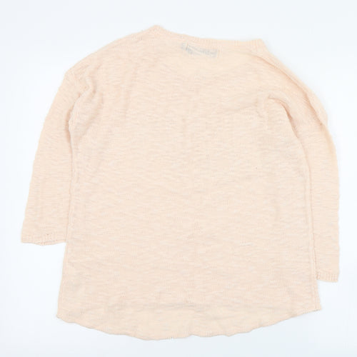 Only Womens Pink Round Neck  Acrylic Pullover Jumper Size M