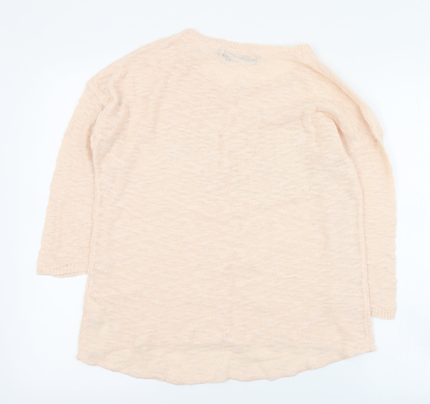 Only Womens Pink Round Neck  Acrylic Pullover Jumper Size M