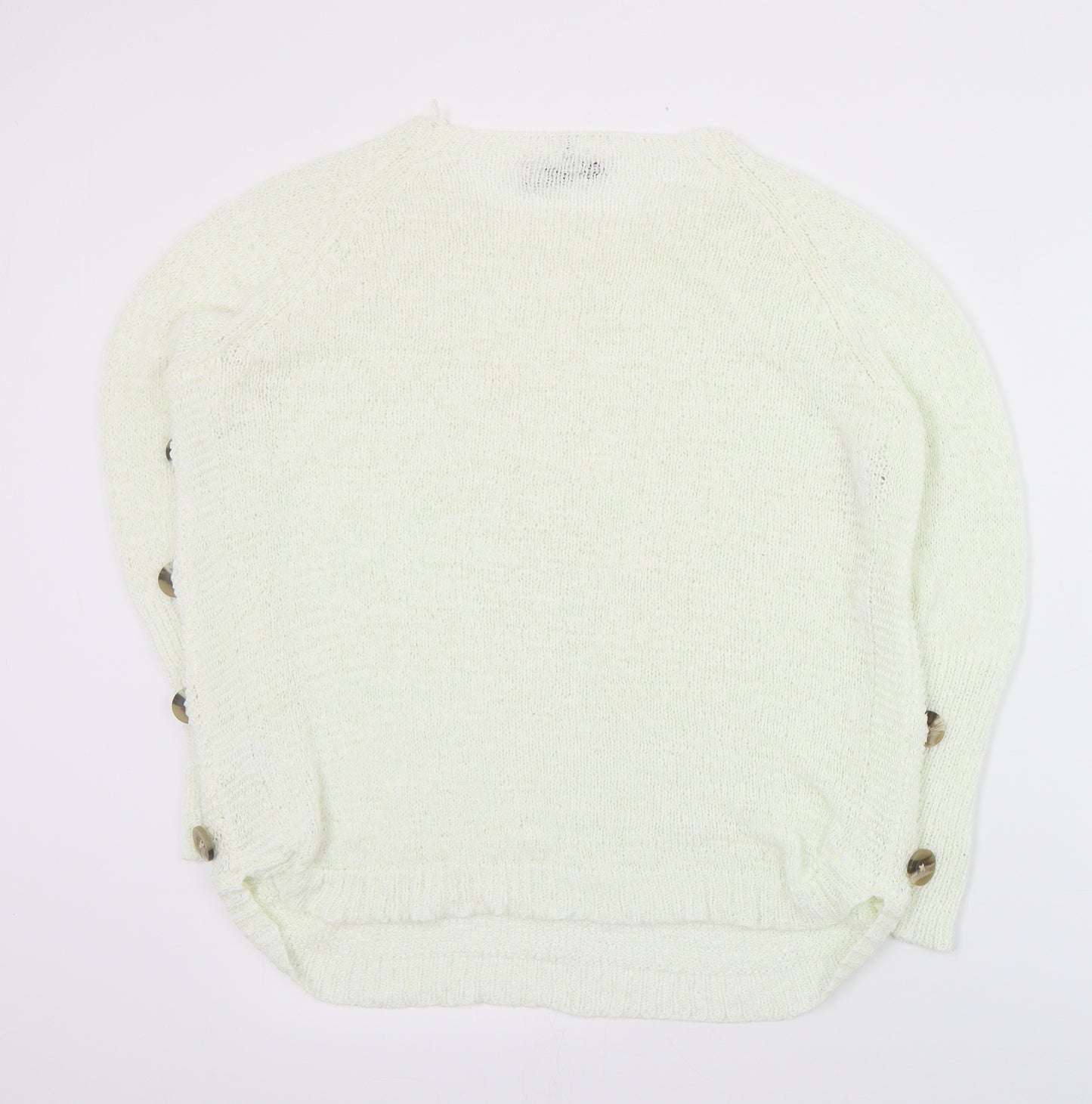 Charter Club Womens Ivory Round Neck  Acrylic Pullover Jumper Size 8