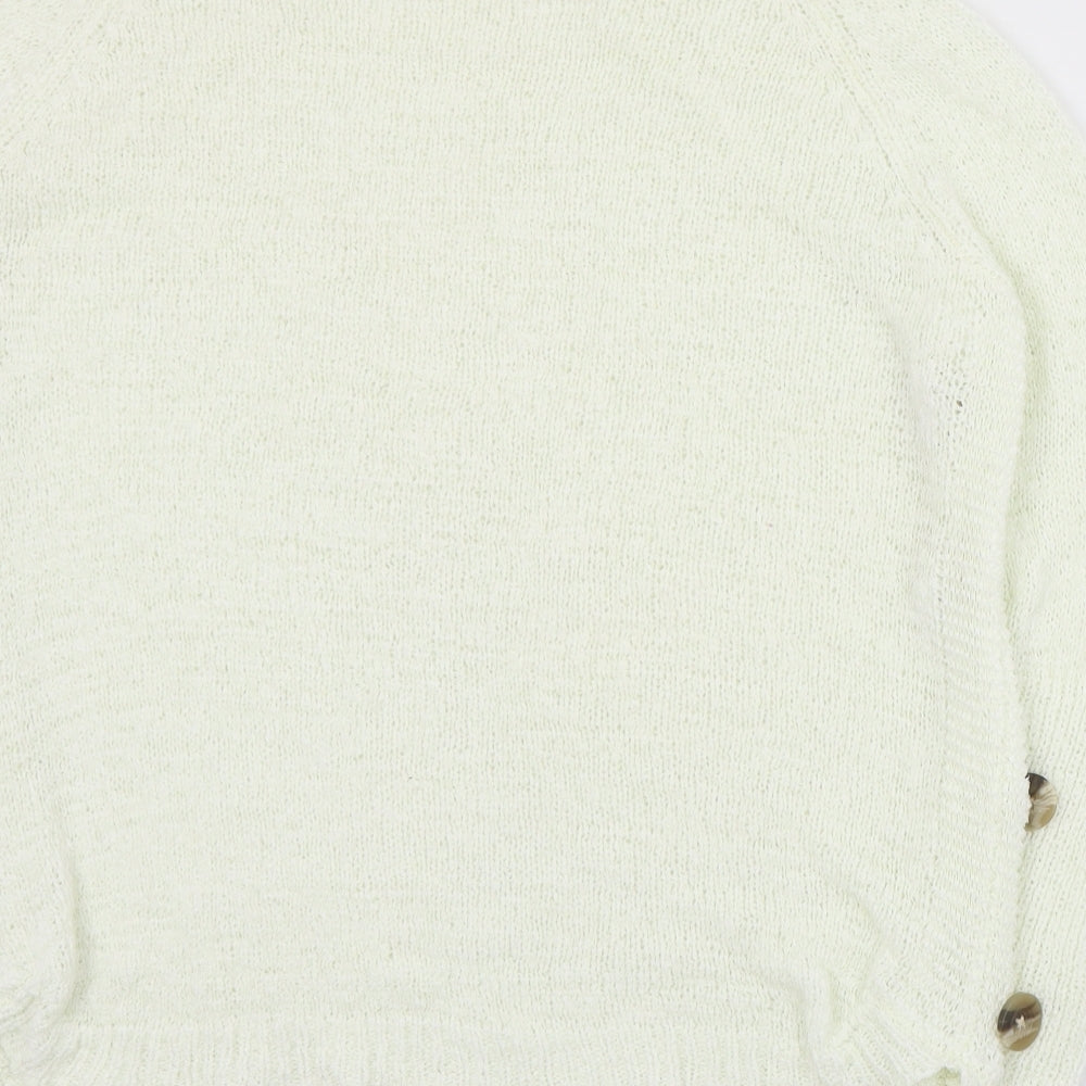 Charter Club Womens Ivory Round Neck  Acrylic Pullover Jumper Size 8