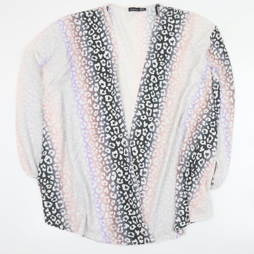 Boohoo Womens Multicoloured Animal Print  Jacket  Size 16