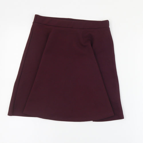 New Look Womens Purple  Polyester Skater Skirt Size 8