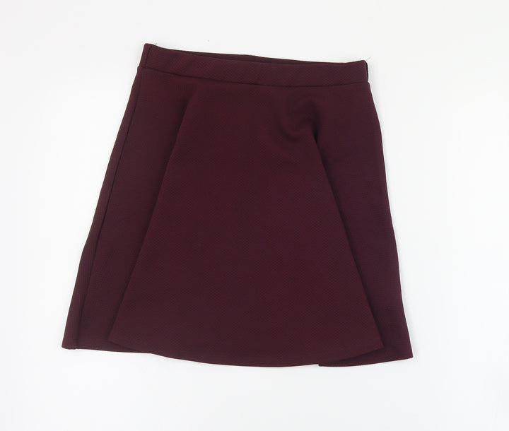 New Look Womens Purple  Polyester Skater Skirt Size 8