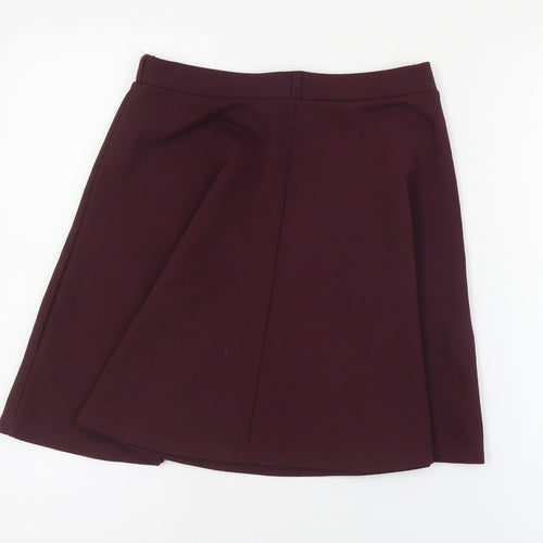 New Look Womens Purple  Polyester Skater Skirt Size 8