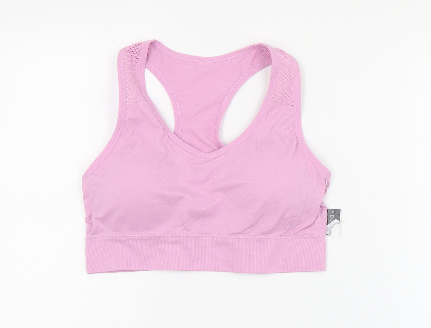 Dunnes Stores Womens Pink  Polyamide Cropped Tank Size L Scoop Neck Pullover