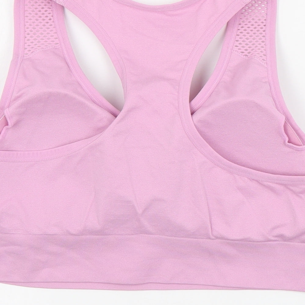 Dunnes Stores Womens Pink  Polyamide Cropped Tank Size L Scoop Neck Pullover