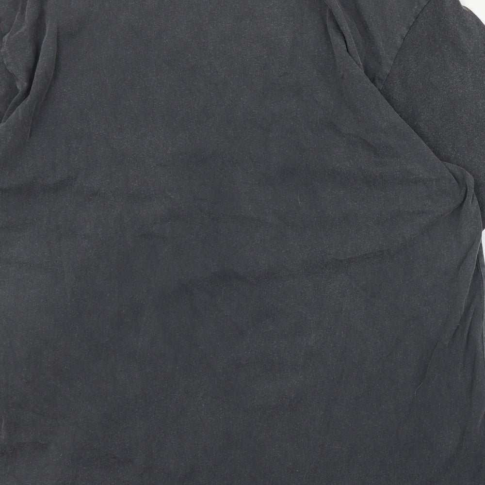 New Look Womens Grey  Cotton Basic T-Shirt Size 18 Crew Neck