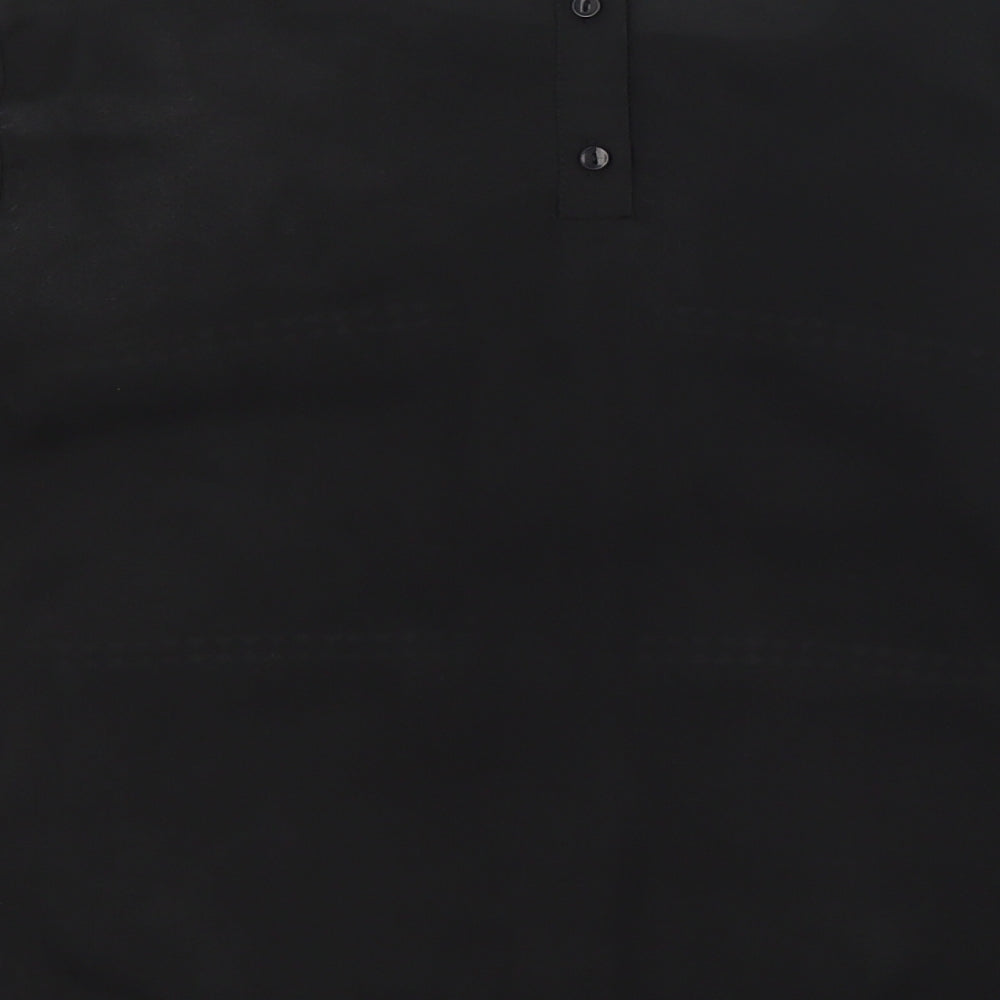 River Island Womens Black  Polyester Basic Blouse Size 10 Round Neck