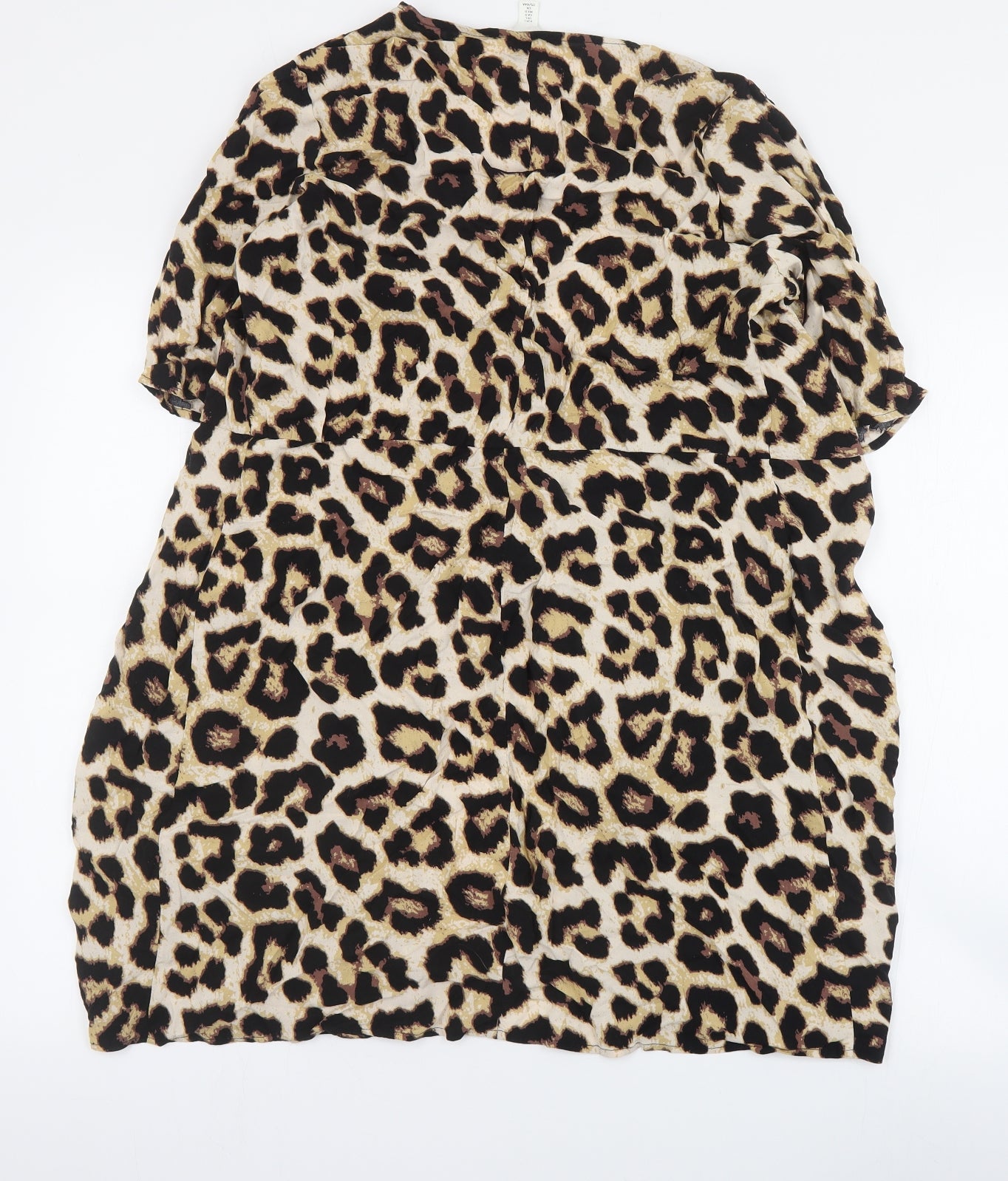 H&M Womens Brown Animal Print  Jacket  Size L  Tie