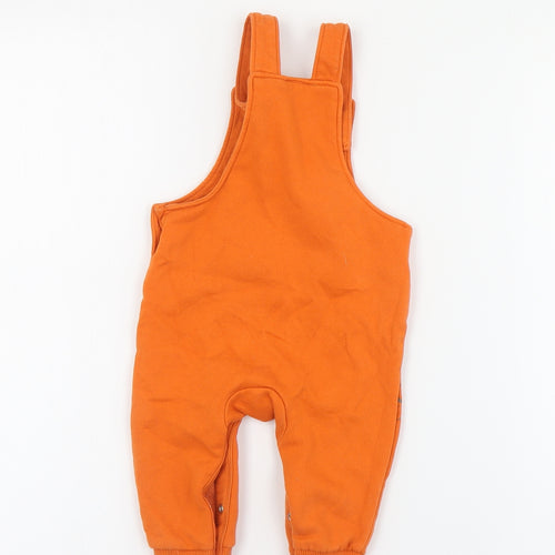 F&F Baby Orange  Cotton Jumpsuit Outfit/Set Size 6-9 Months  Button - Tigger