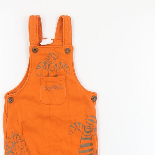 F&F Baby Orange  Cotton Jumpsuit Outfit/Set Size 6-9 Months  Button - Tigger