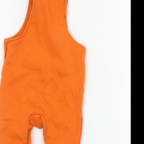 F&F Baby Orange  Cotton Jumpsuit Outfit/Set Size 6-9 Months  Button - Tigger
