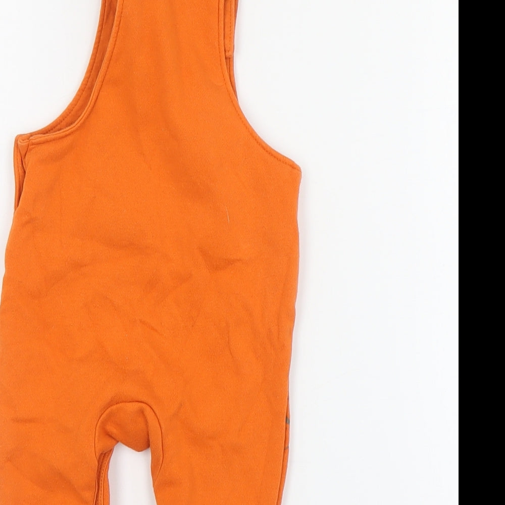 F&F Baby Orange  Cotton Jumpsuit Outfit/Set Size 6-9 Months  Button - Tigger