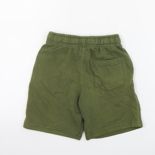 George Boys Green  Cotton Sweat Shorts Size 7-8 Years  Regular Drawstring