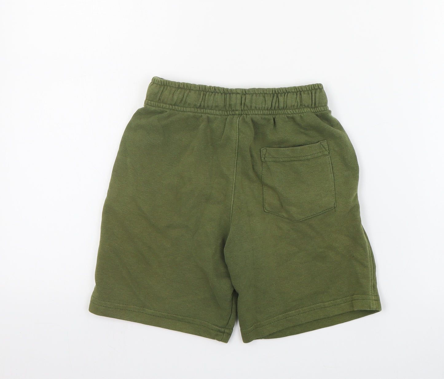 George Boys Green  Cotton Sweat Shorts Size 7-8 Years  Regular Drawstring