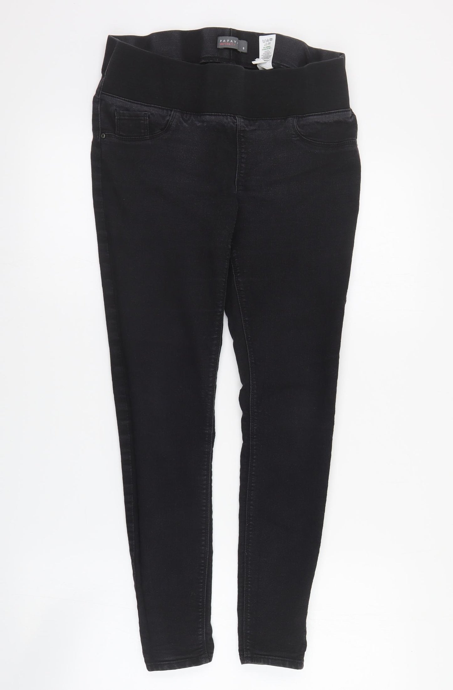 Papaya Womens Black  Cotton Jegging Jeans Size 8 L26 in Regular