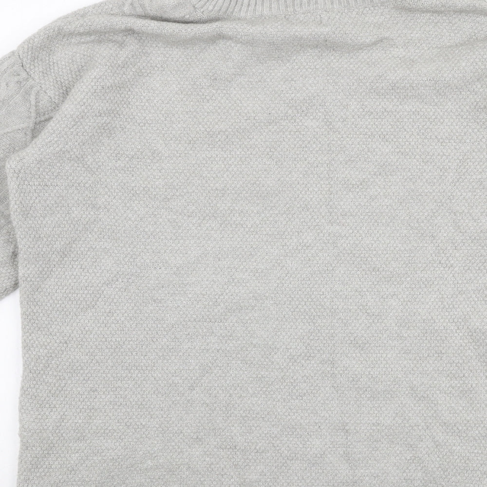 Monsoon Womens Grey Roll Neck  Acrylic Pullover Jumper Size M