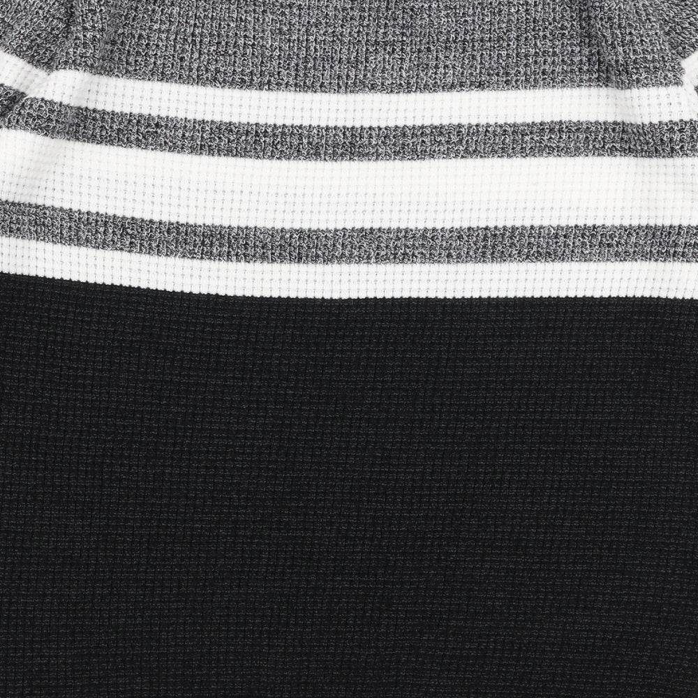 Primark Mens Multicoloured Round Neck Striped Acrylic Pullover Jumper Size XL