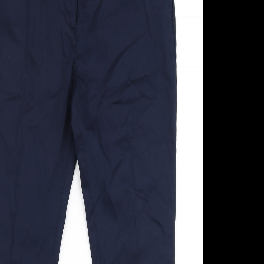 Atmosphere Womens Blue  Cotton Trousers  Size 12 L26 in Slim Zip