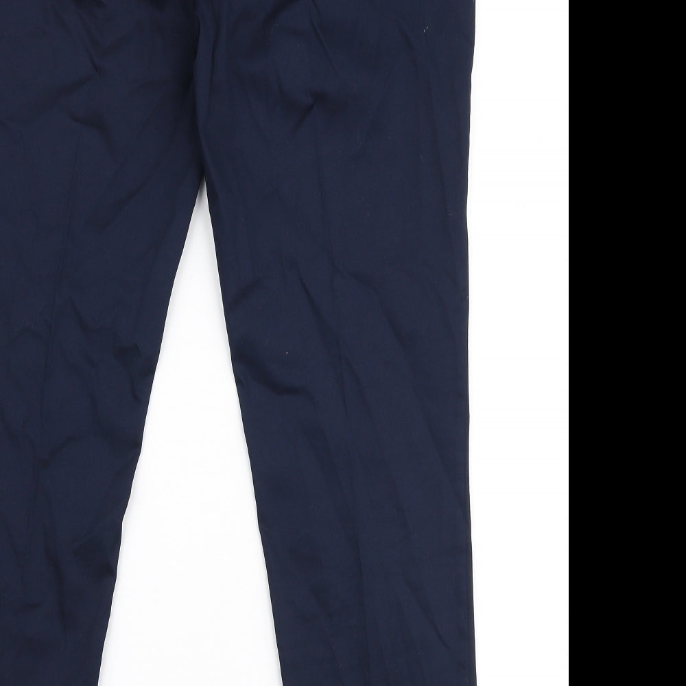 Atmosphere Womens Blue  Cotton Trousers  Size 12 L26 in Slim Zip