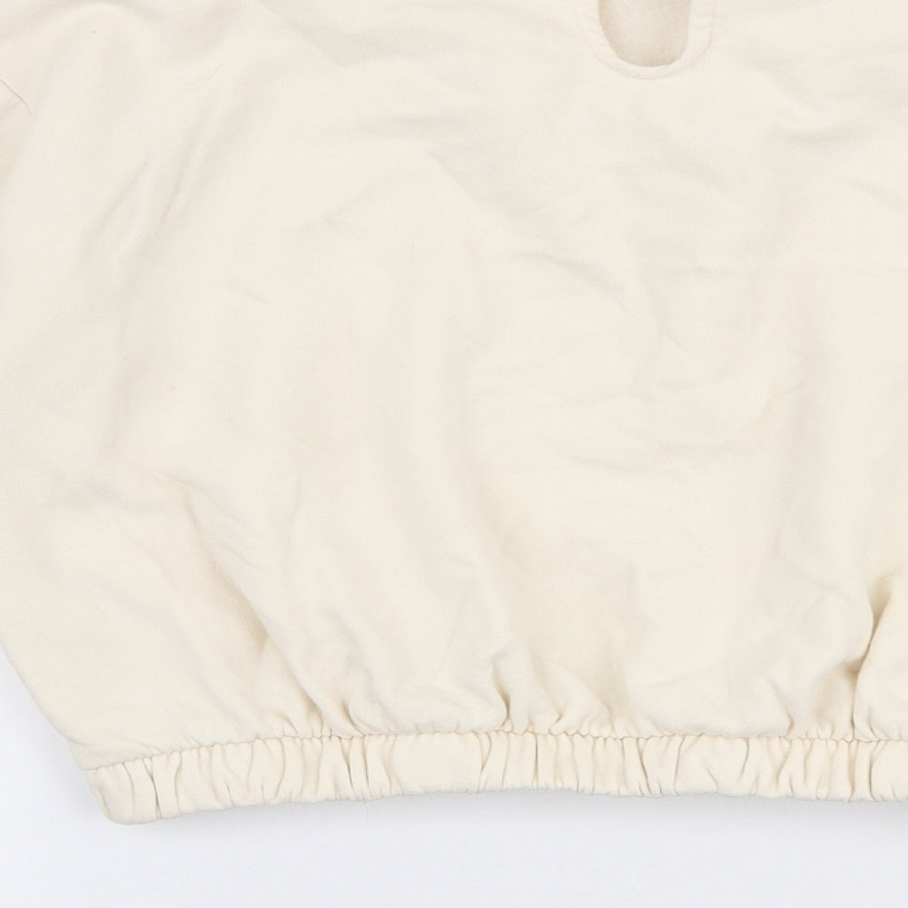 River Island Girls Ivory  Cotton Pullover Sweatshirt Size 11-12 Years  Pullover