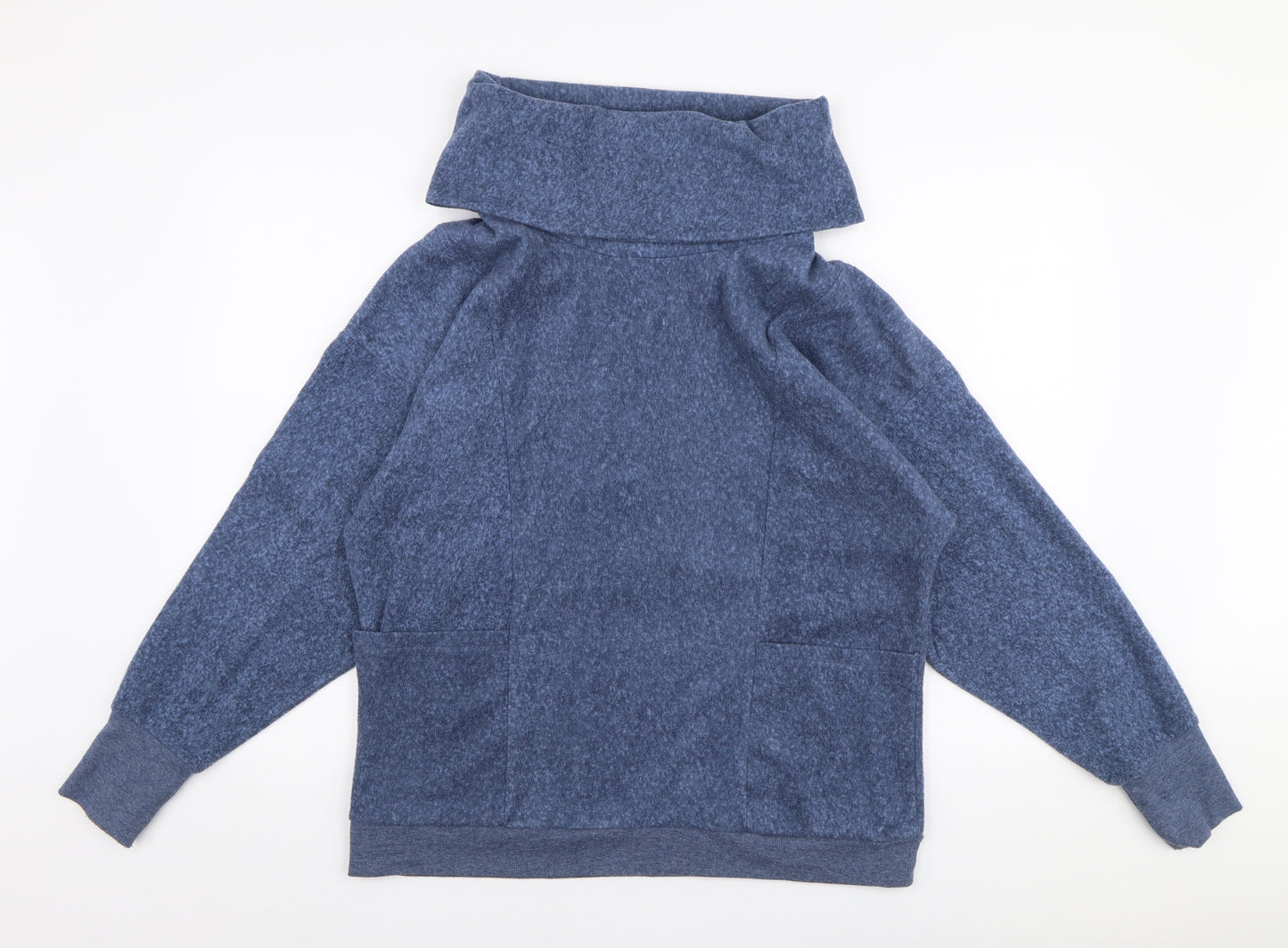 George Womens Blue Roll Neck  Polyester Pullover Jumper Size 12