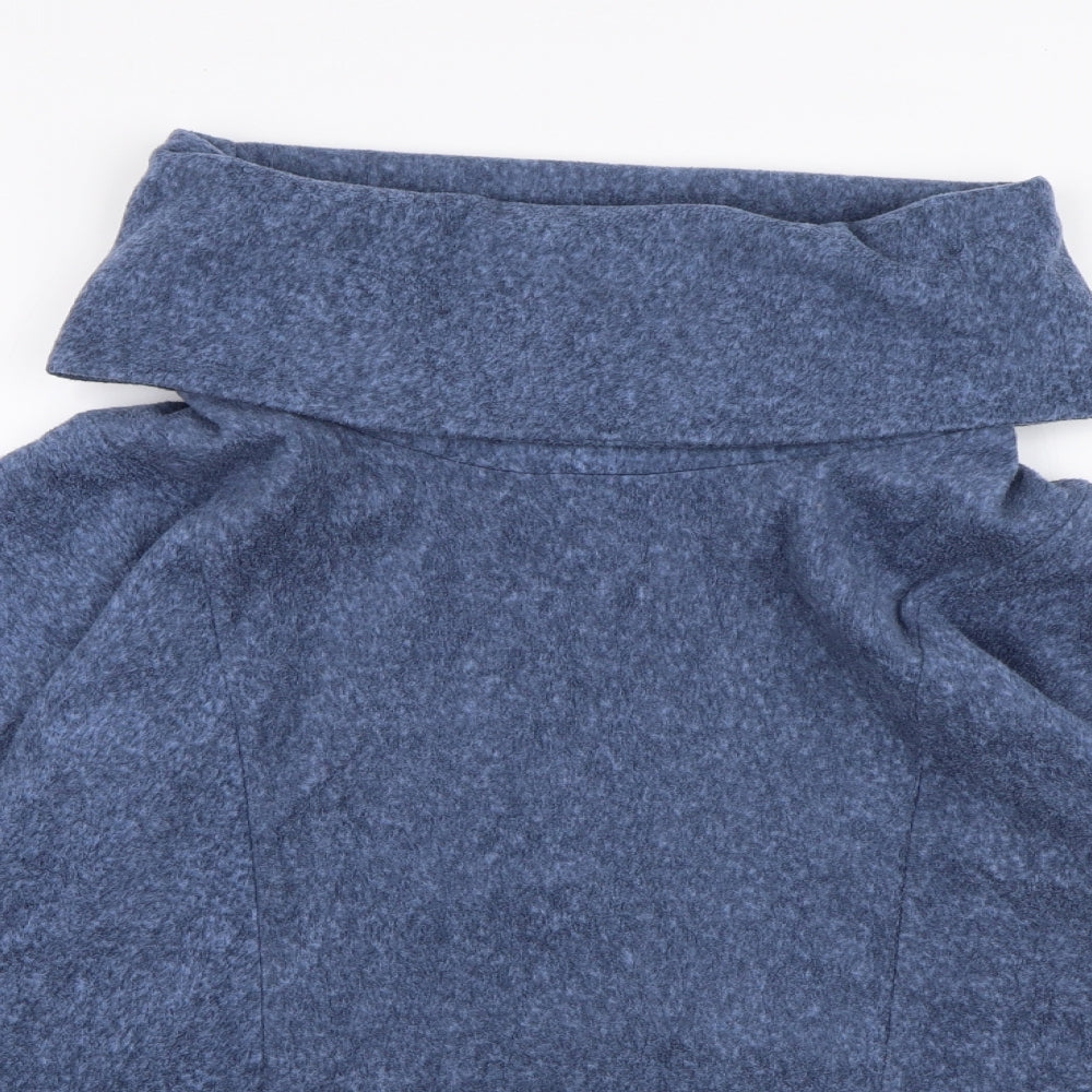 George Womens Blue Roll Neck  Polyester Pullover Jumper Size 12
