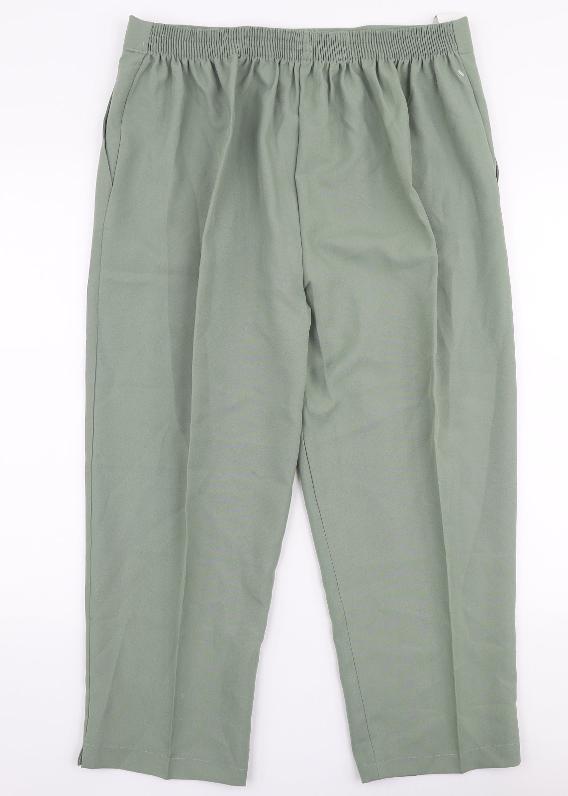 Preworn Womens Green  Polyester Trousers  Size 22 L25 in Regular