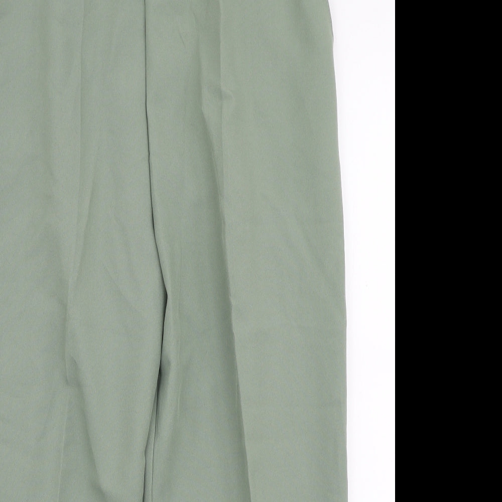 Preworn Womens Green  Polyester Trousers  Size 22 L25 in Regular