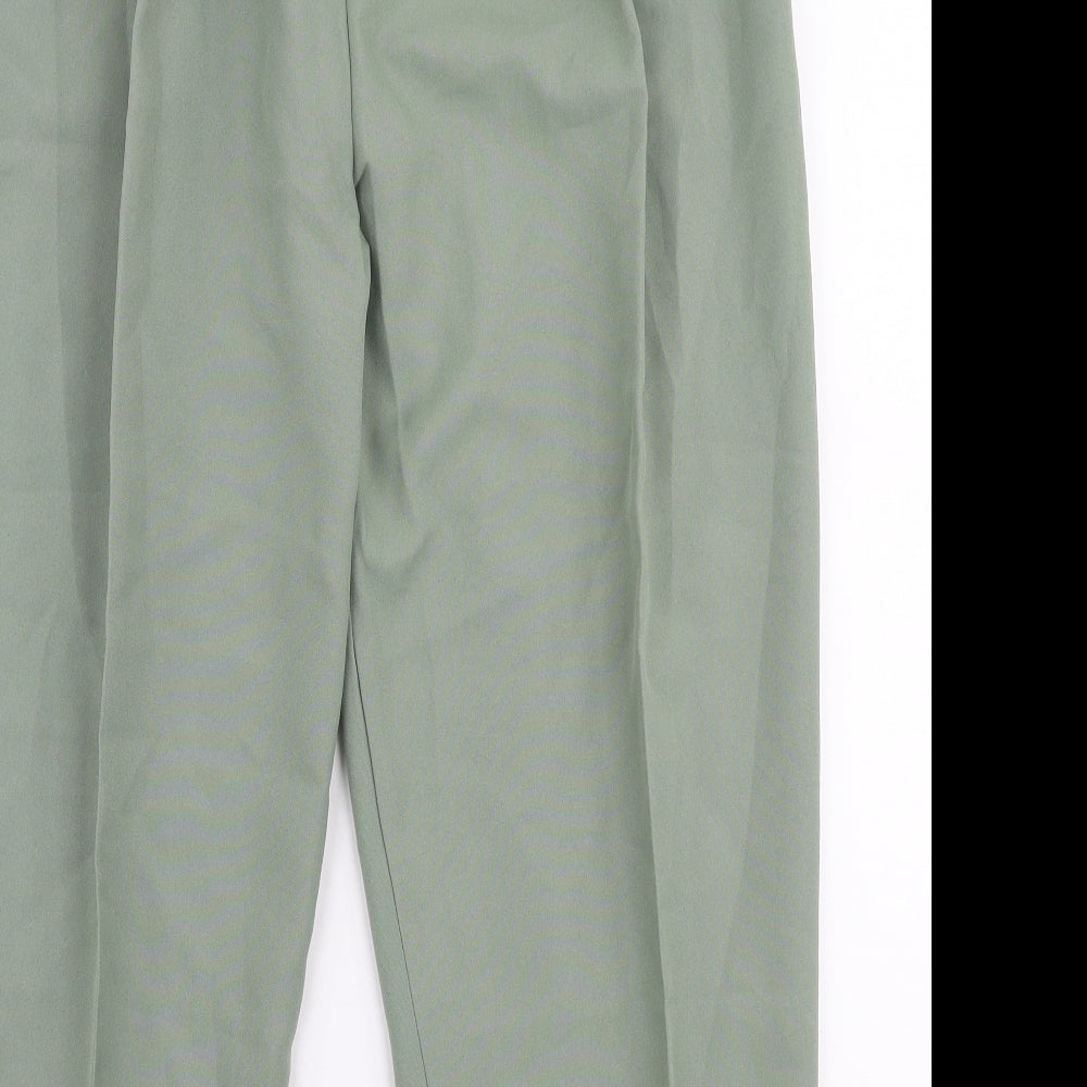 Preworn Womens Green  Polyester Trousers  Size 22 L25 in Regular