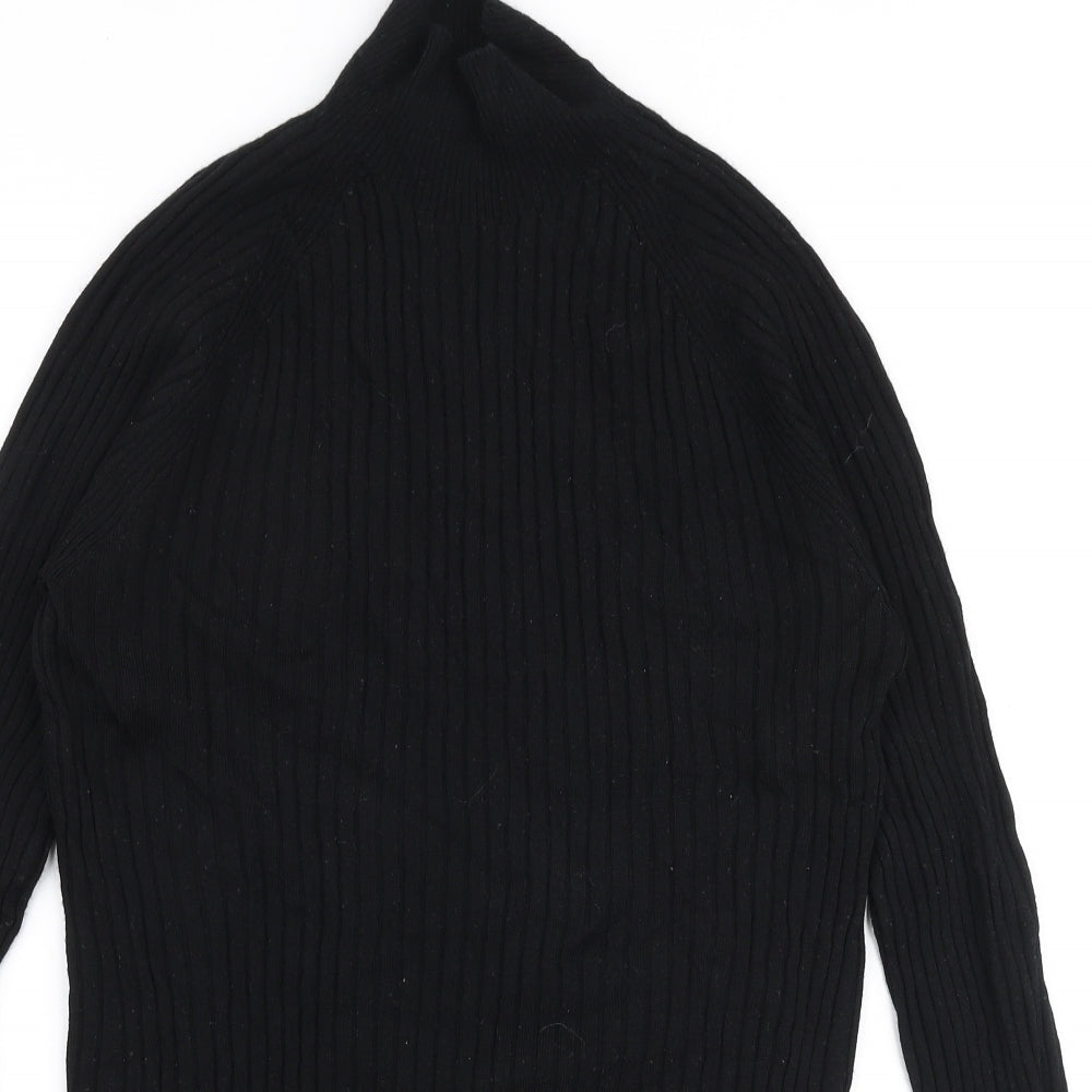Uniqlo Womens Black High Neck  Polyester Pullover Jumper Size XL