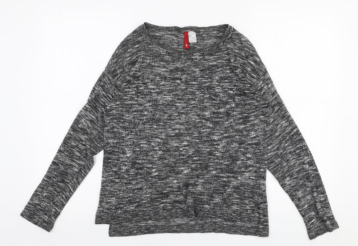 H&M Womens Grey Round Neck  Polyester Pullover Jumper Size S