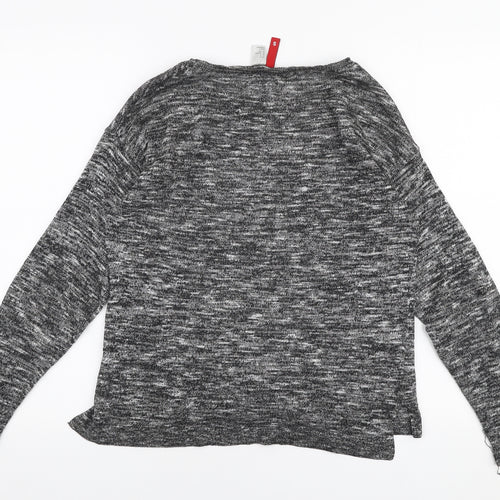 H&M Womens Grey Round Neck  Polyester Pullover Jumper Size S