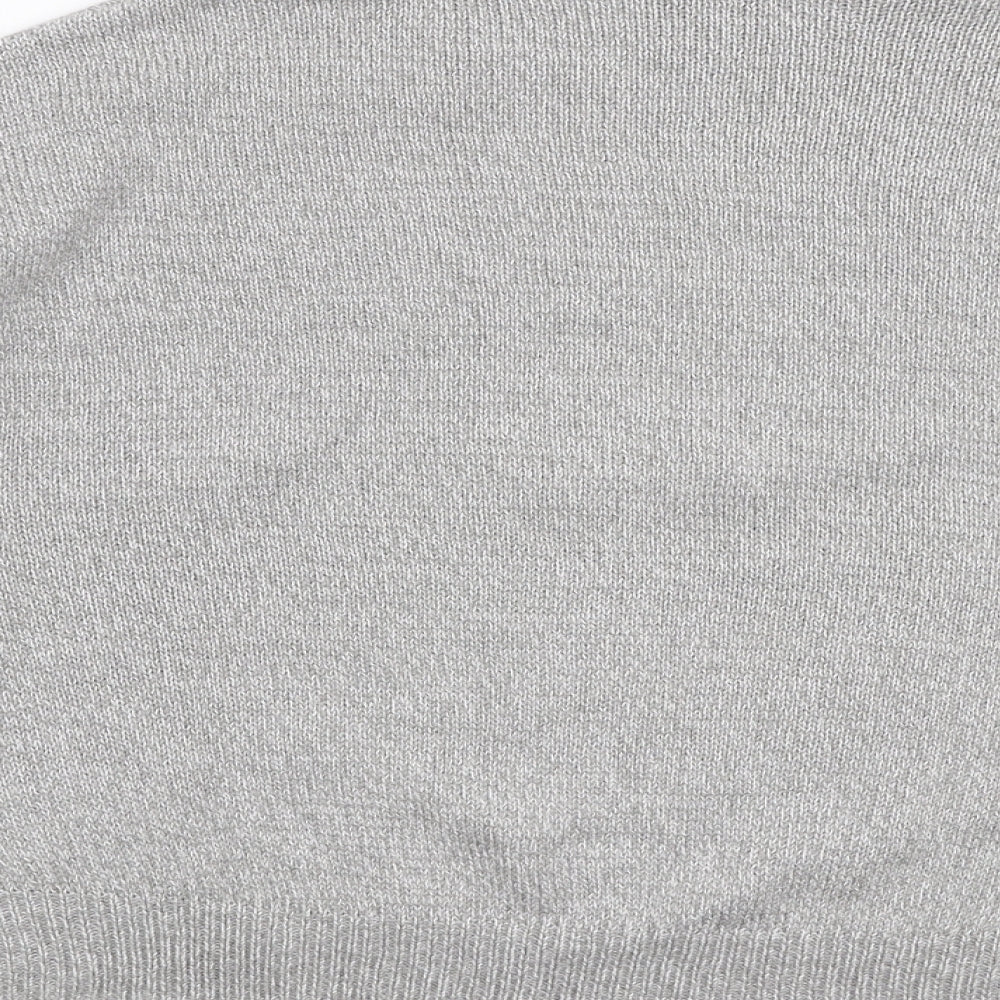 H&M Womens Grey Roll Neck  Acrylic Pullover Jumper Size S