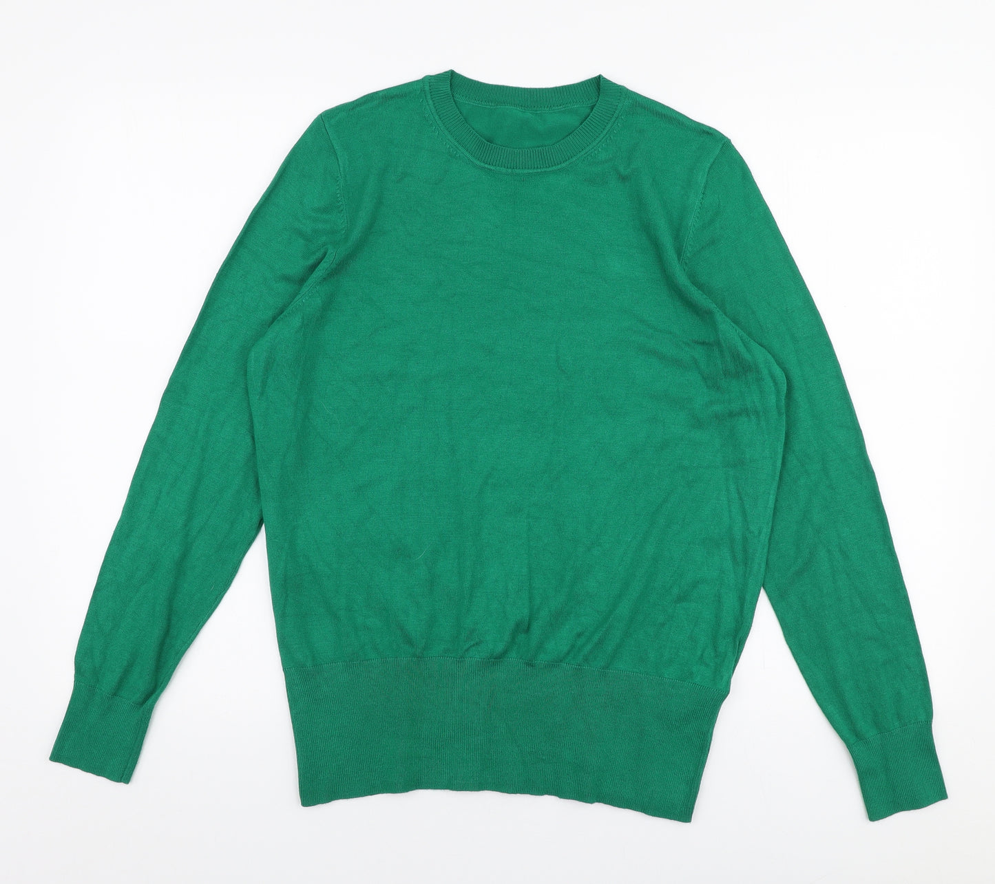 Marks and Spencer Womens Green Roll Neck  Viscose Pullover Jumper Size 16