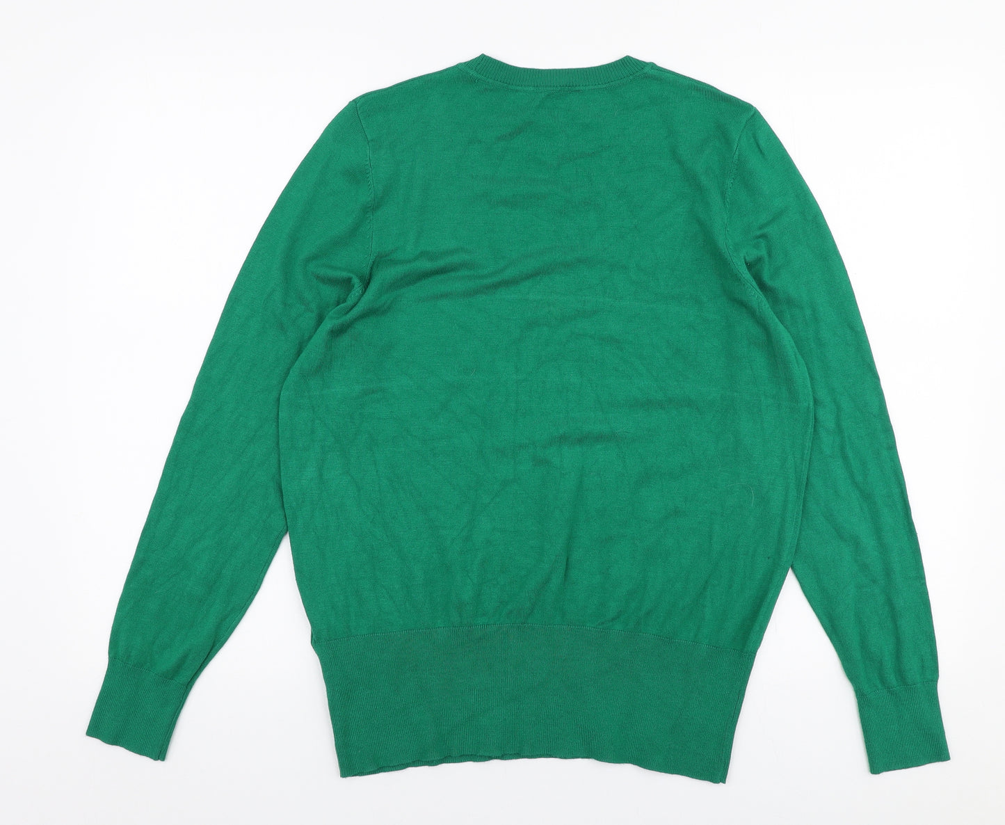 Marks and Spencer Womens Green Roll Neck  Viscose Pullover Jumper Size 16