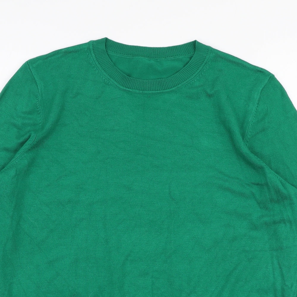 Marks and Spencer Womens Green Roll Neck  Viscose Pullover Jumper Size 16