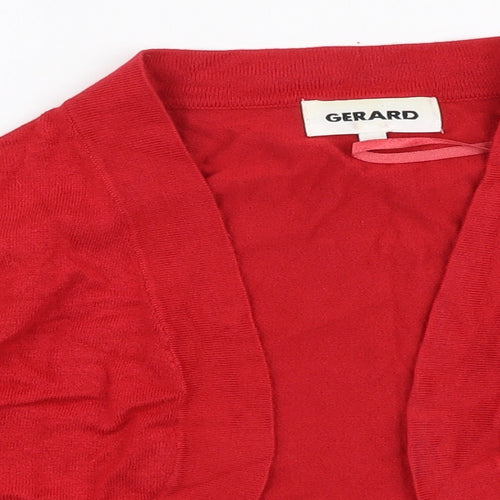Gerard Womens Red V-Neck  Viscose Cardigan Jumper Size M