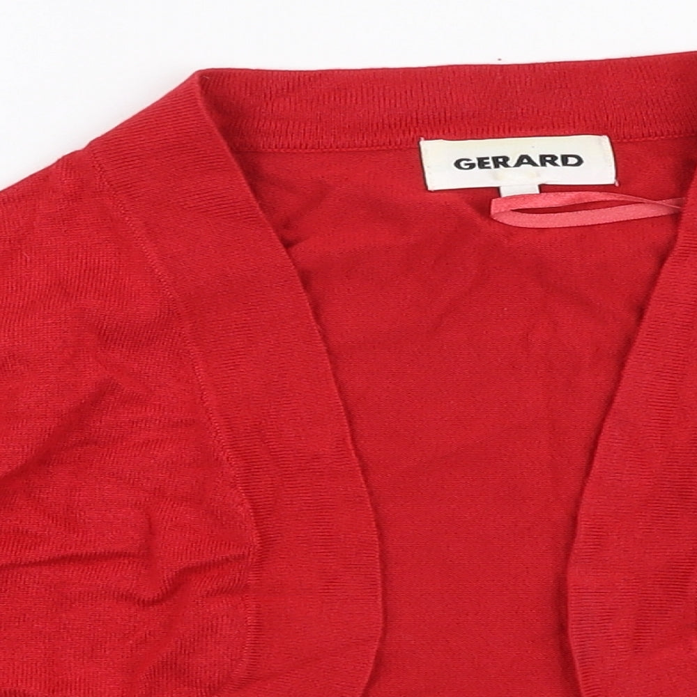Gerard Womens Red V-Neck  Viscose Cardigan Jumper Size M