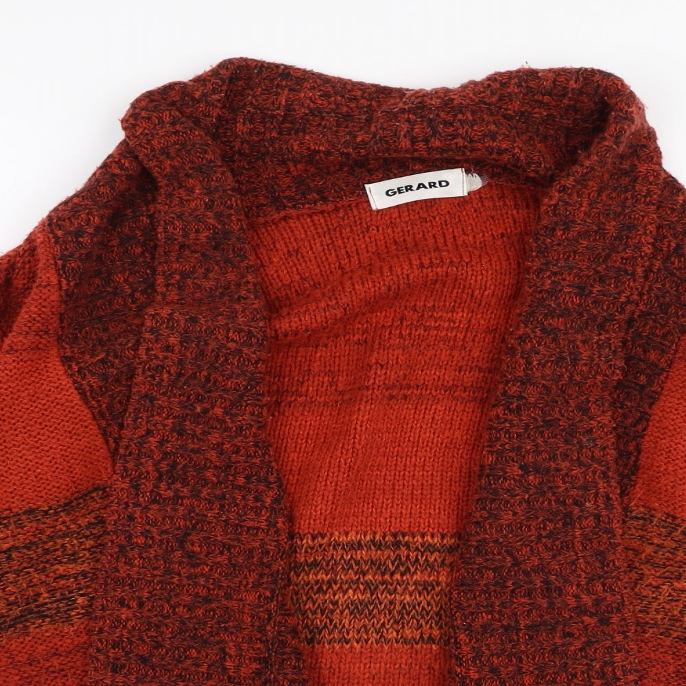 Gerard Womens Multicoloured V-Neck Plaid Polyester Cardigan Jumper Size M