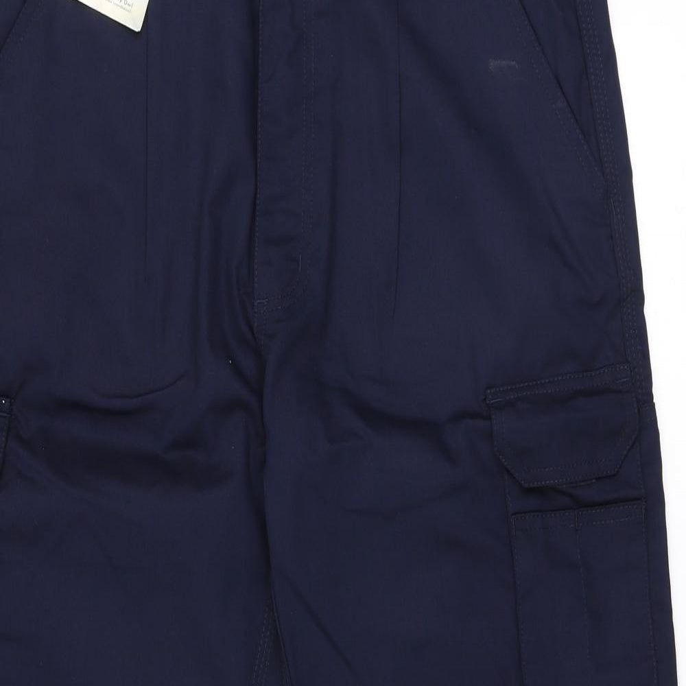ORN Mens Blue  Polyester Trousers  Size 36 in L29 in Regular Zip