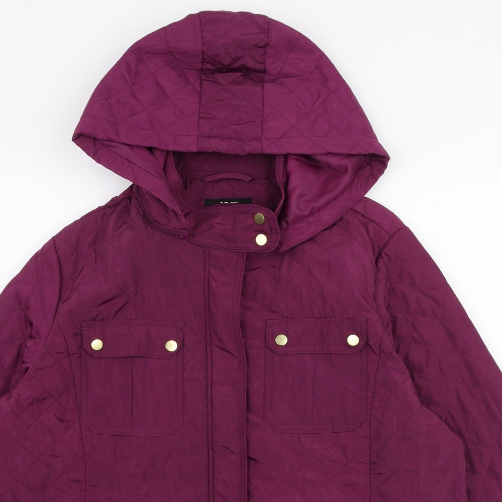 JBC Collection Womens Purple   Overcoat Coat Size 16  Zip