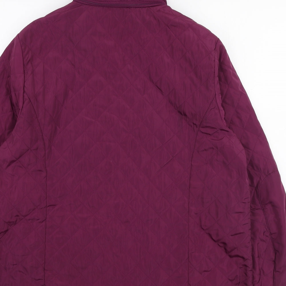 JBC Collection Womens Purple   Overcoat Coat Size 16  Zip
