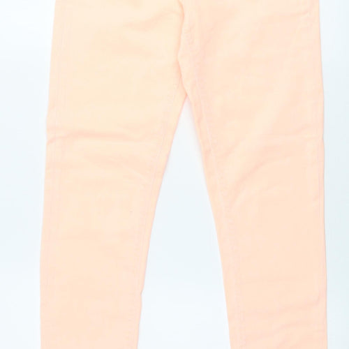 Ware Denim Womens Orange  Cotton Skinny Jeans Size 10 L28 in Slim Zip