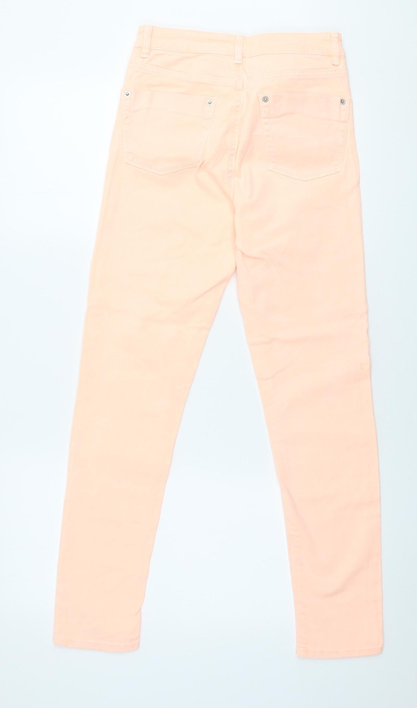 Ware Denim Womens Orange  Cotton Skinny Jeans Size 10 L28 in Slim Zip