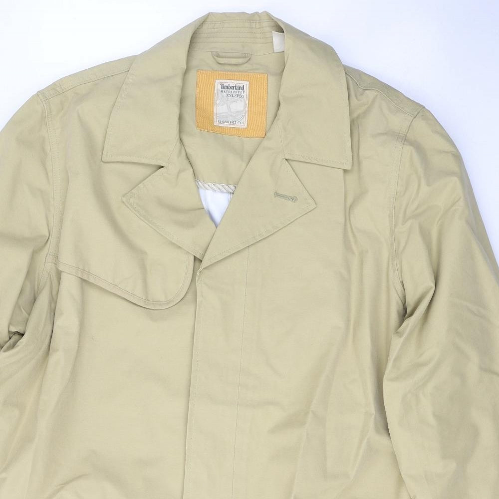 Timberland Mens Beige   Trench Coat Coat Size 2XL  Button