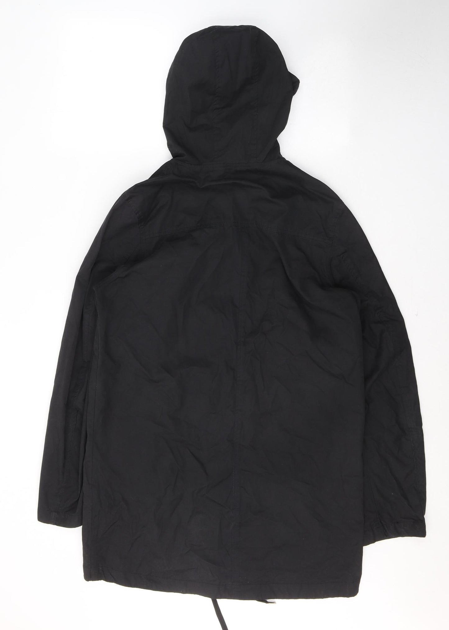 Topman Mens Black   Trench Coat Coat Size S  Zip
