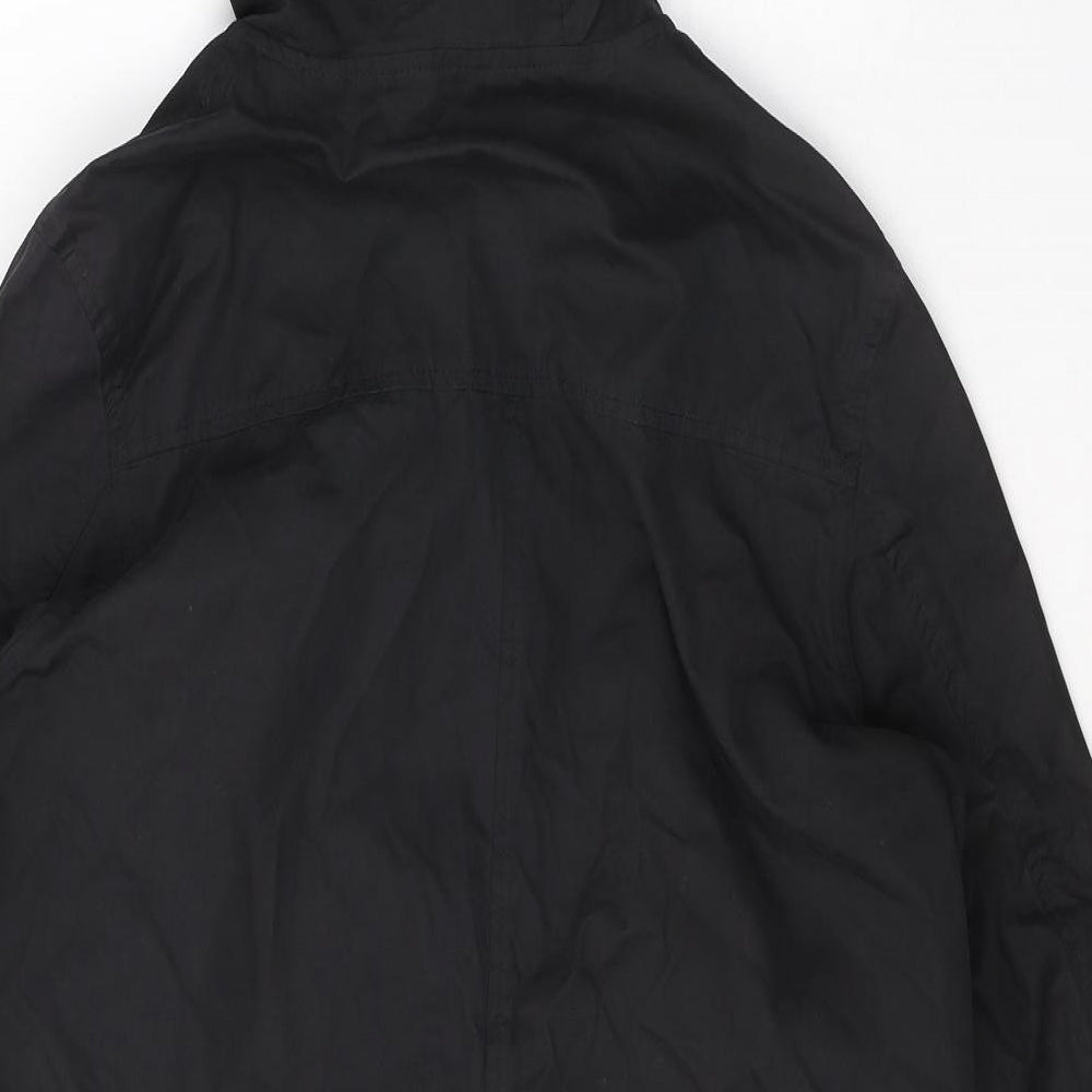 Topman Mens Black   Trench Coat Coat Size S  Zip