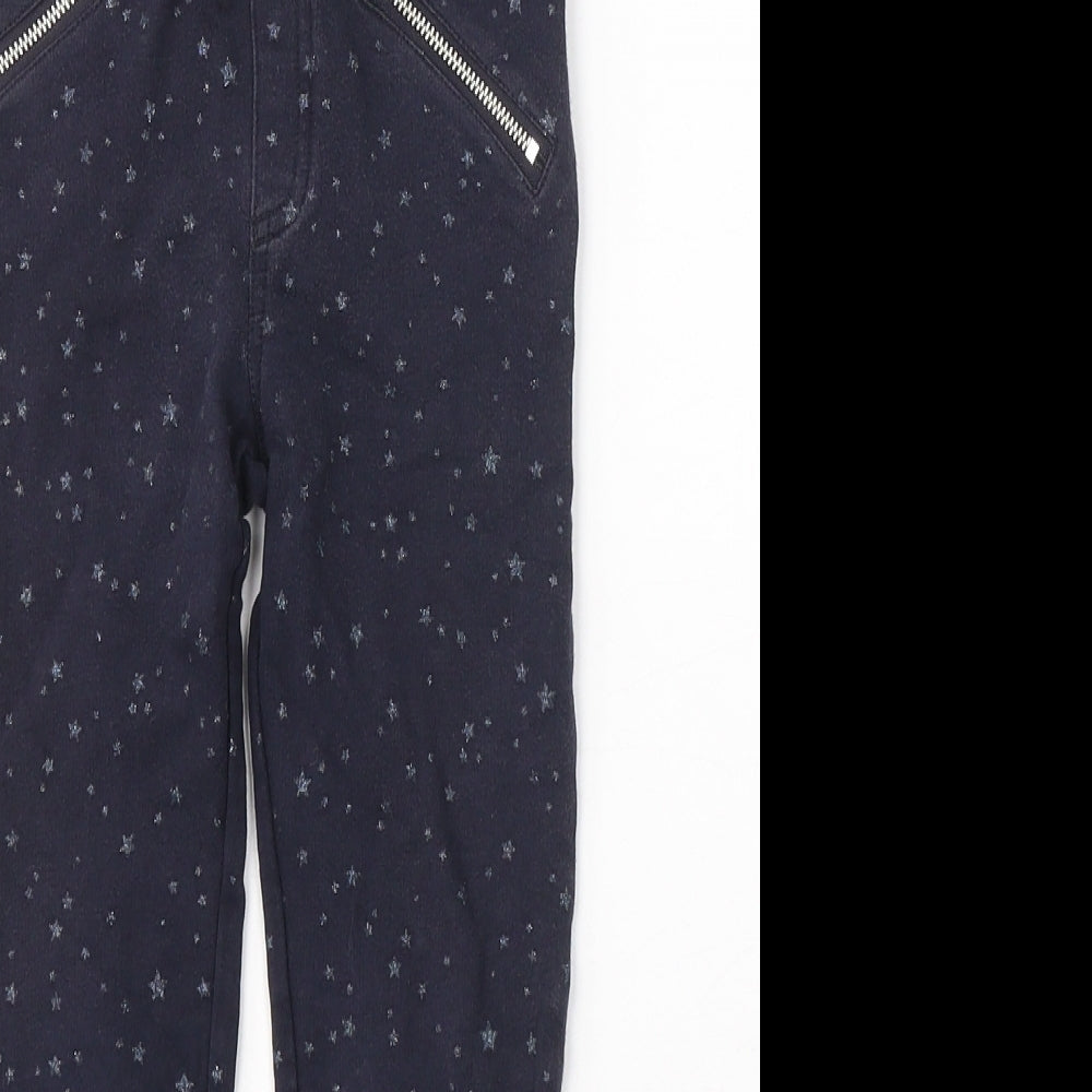 H&M Girls Blue Geometric Cotton Pedal Pusher Trousers Size 6-7 Years  Regular Pullover - Stars