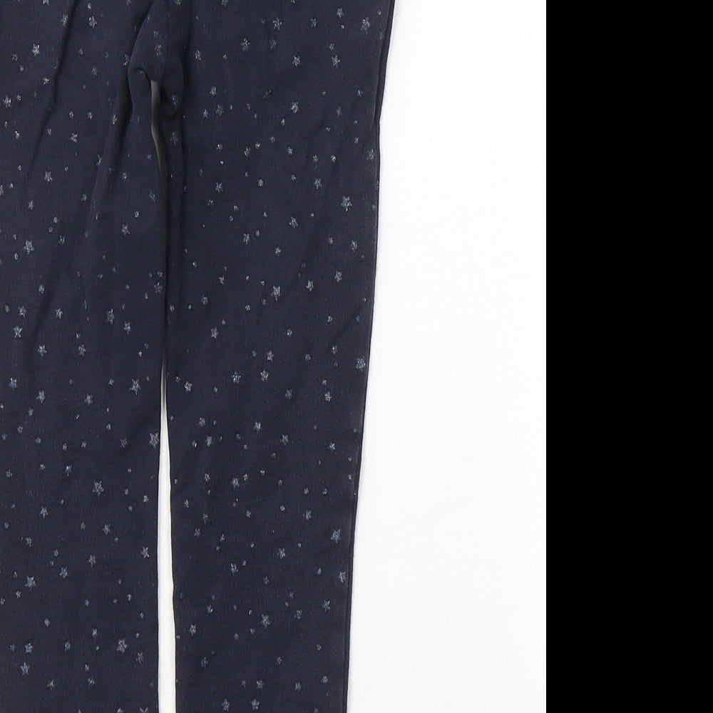 H&M Girls Blue Geometric Cotton Pedal Pusher Trousers Size 6-7 Years  Regular Pullover - Stars